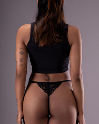 Lace Bloom Thong