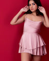 Nightgown with satin robe