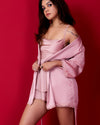 Nightgown with satin robe