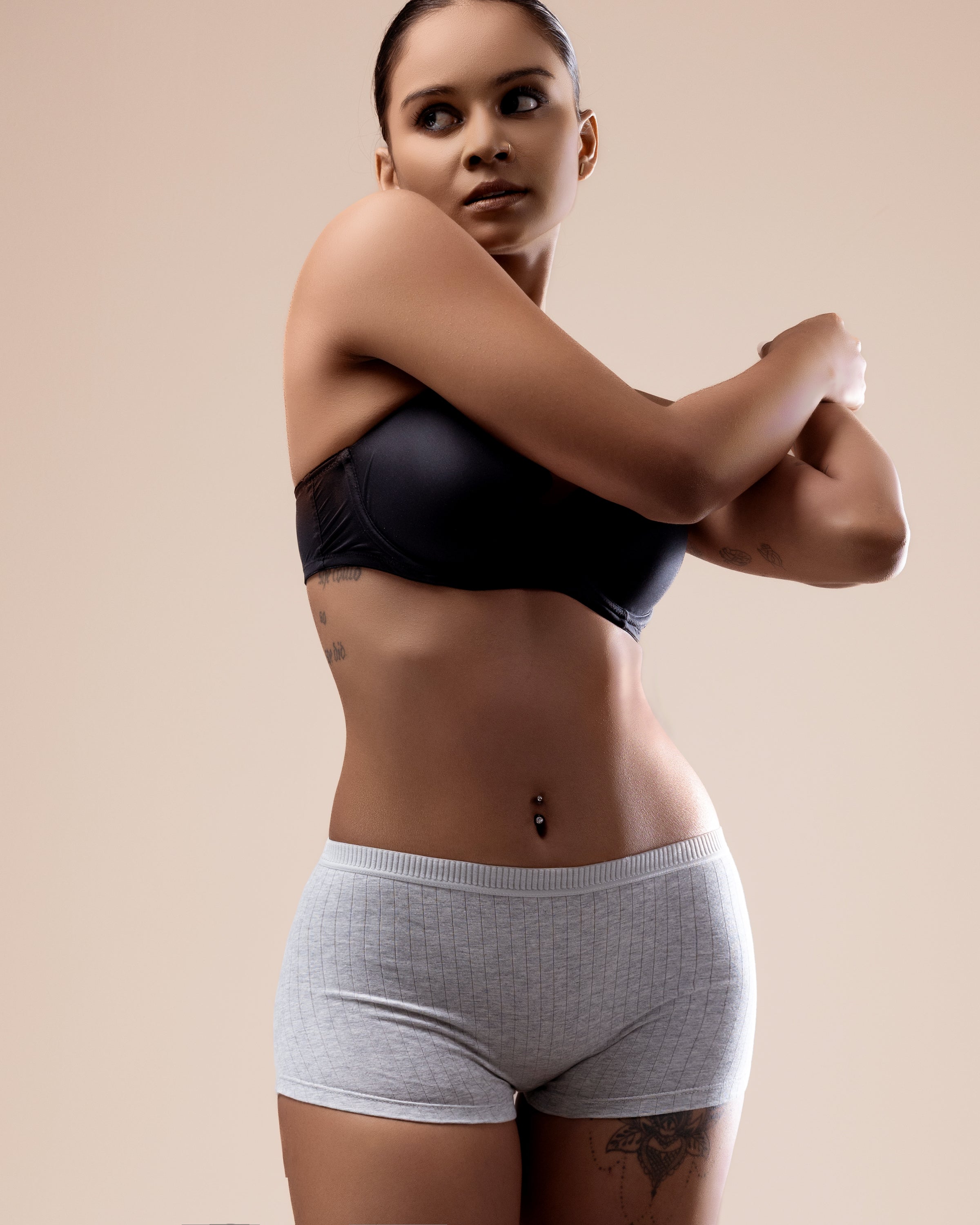 Ribbed Cotton Boyshorts