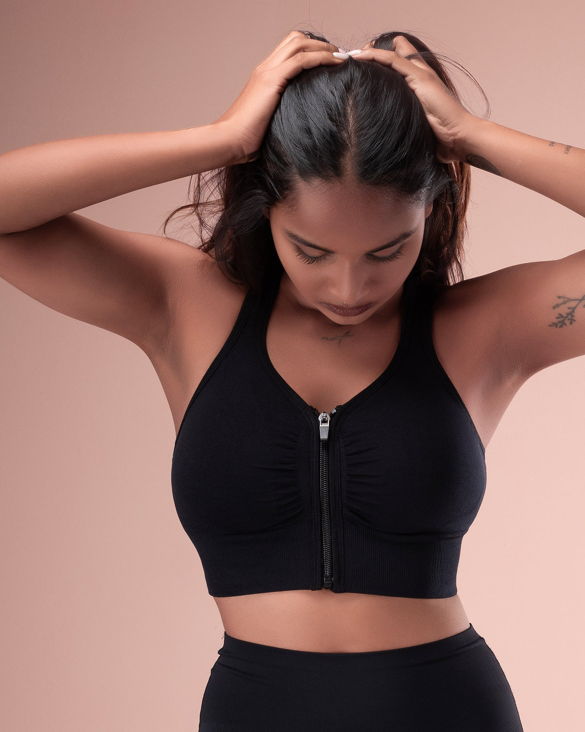 Zip-Front Sports Bra