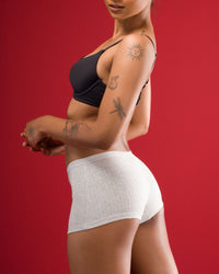 Ribbed Cotton Boyshorts