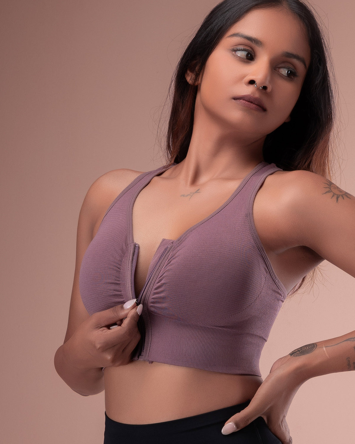 Zip-Front Sports Bra