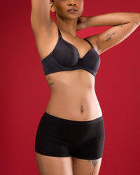 Ribbed Cotton Boyshorts