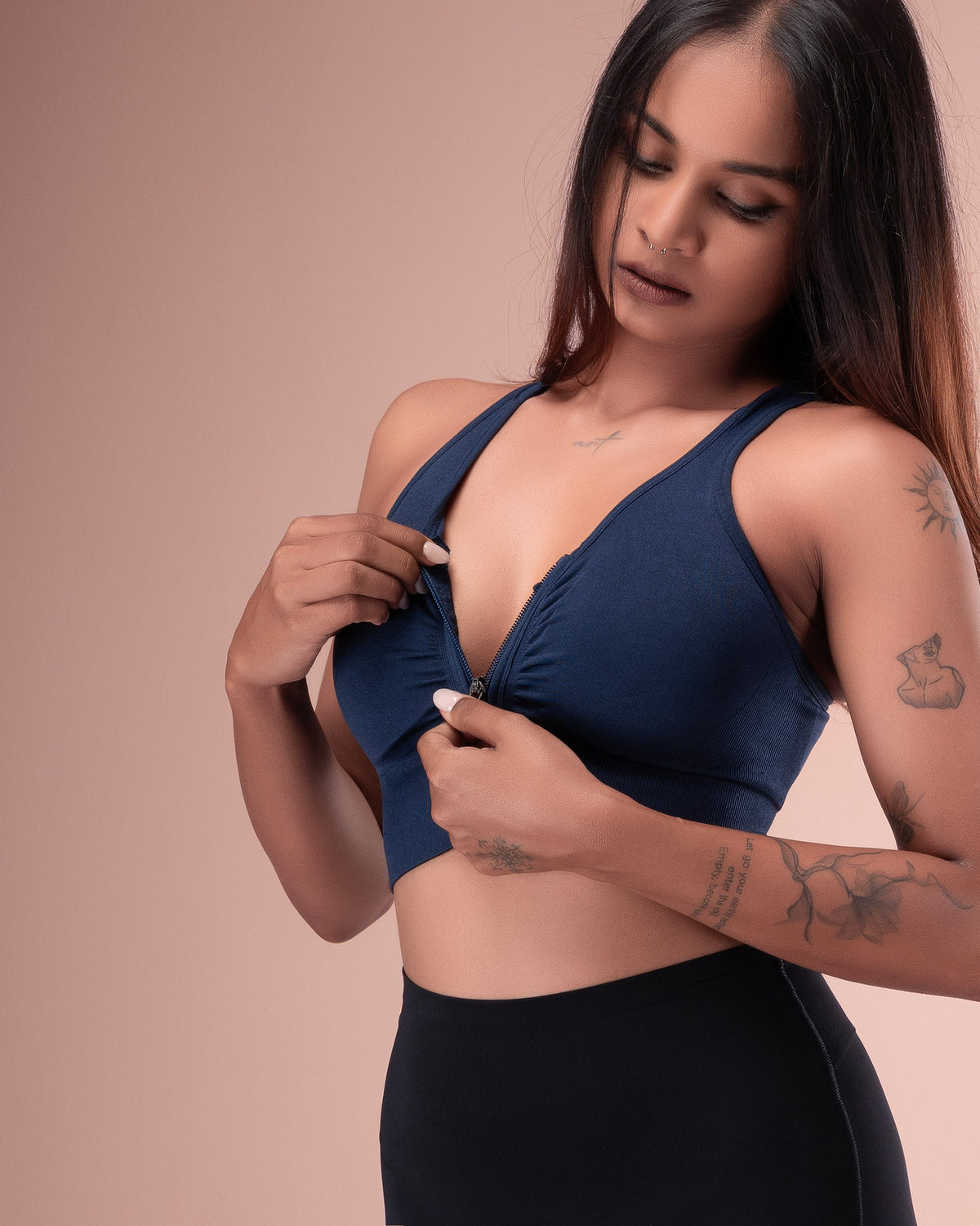 Zip-Front Sports Bra
