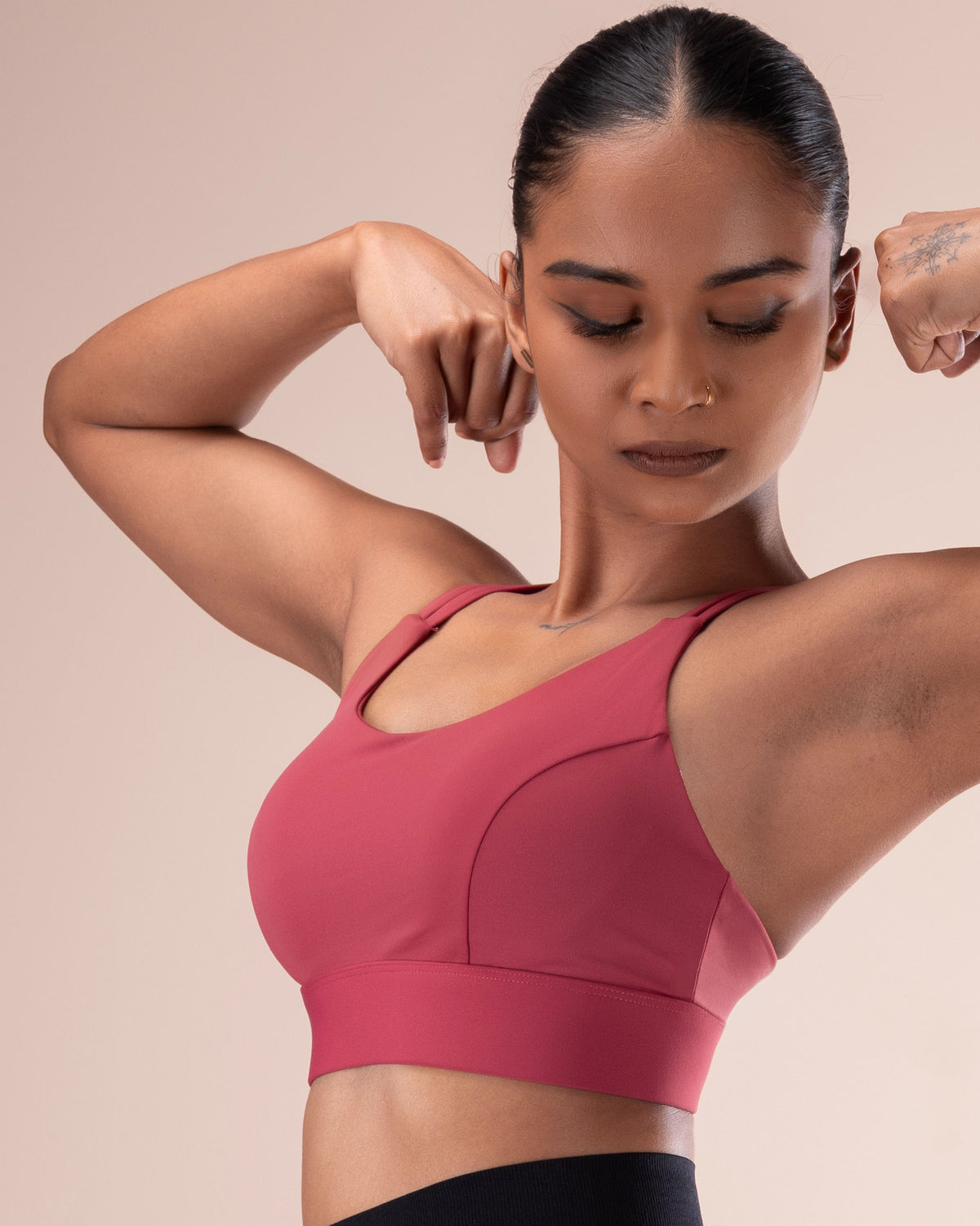 Strappy Longline Sports Bra