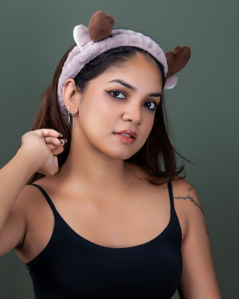Facial Reindeer Headband