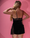 Velvet Robe and matching babydoll dress