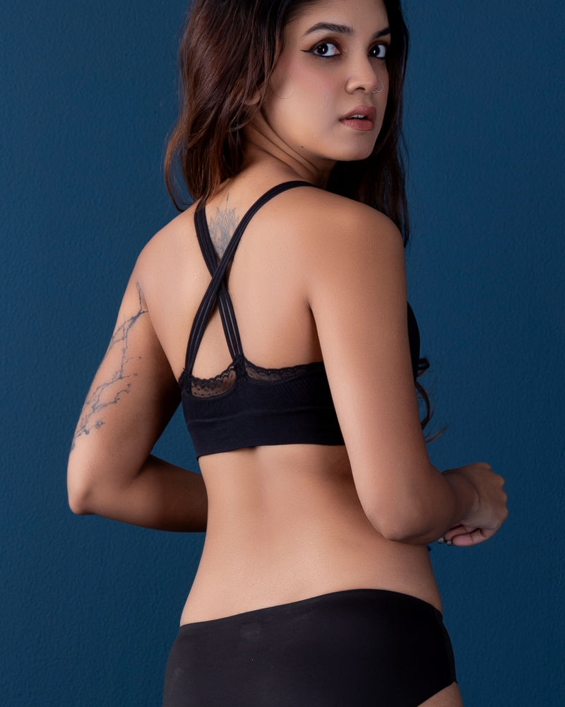 Lace-Trim Bralette