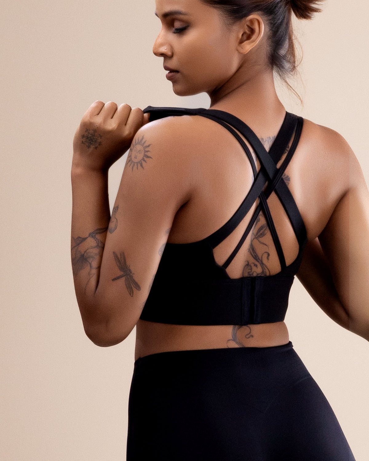 Padded Cross-Back Sports Bra