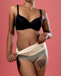 Cotton high-waisted brief