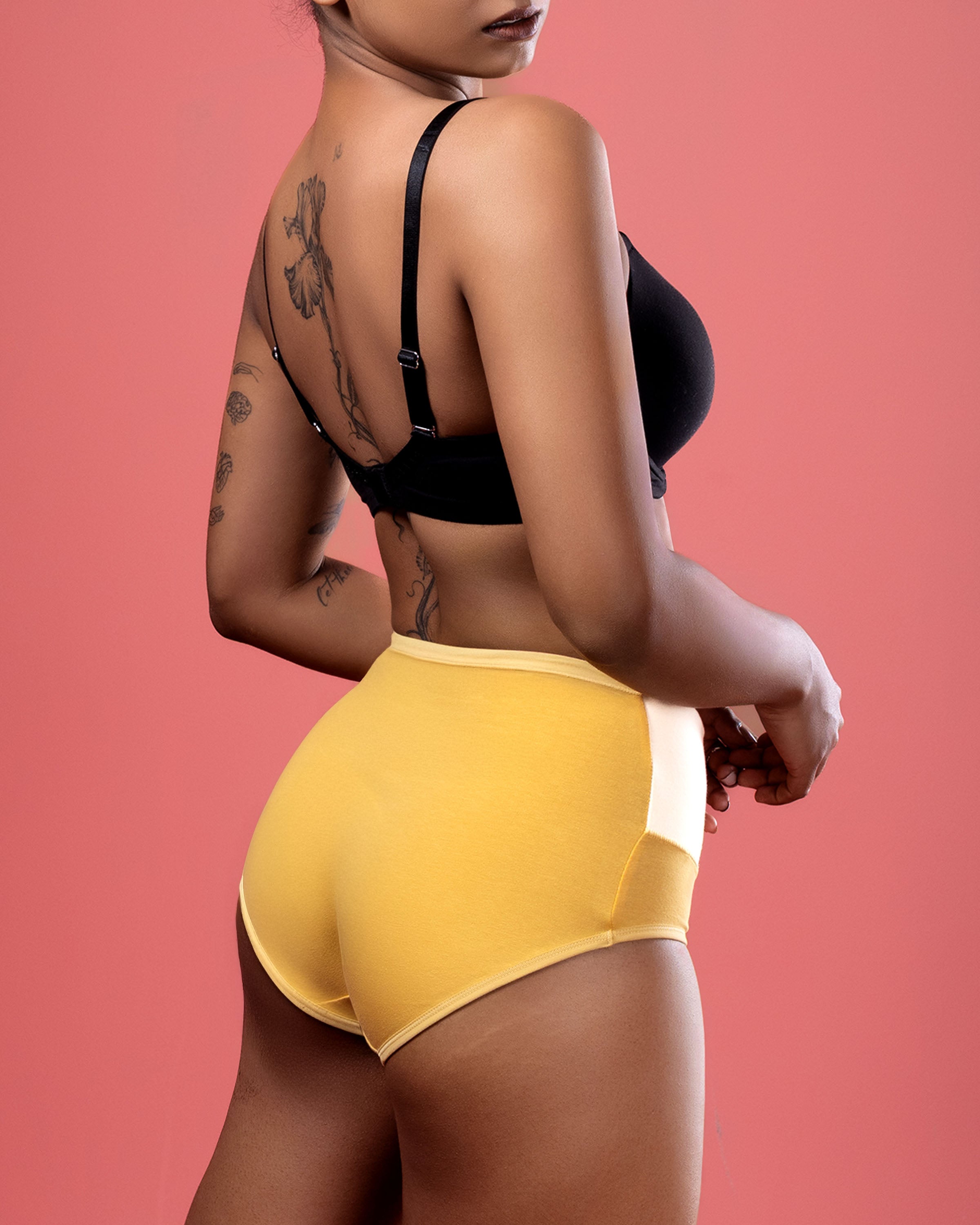 Cotton high-waisted brief