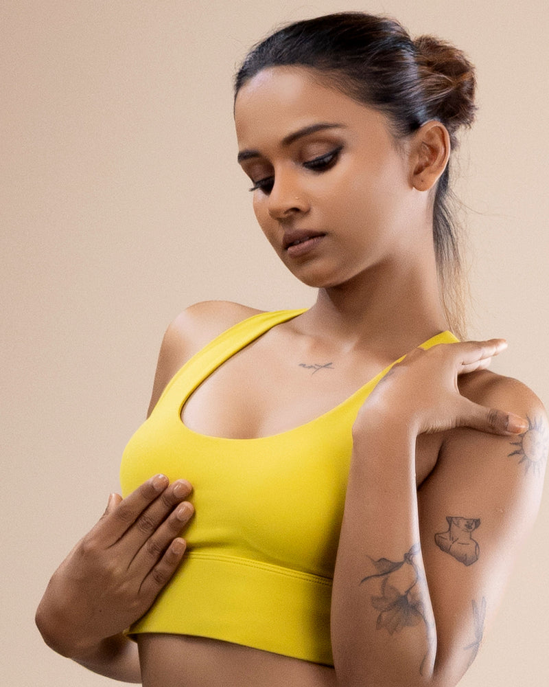 Padded Cross-Back Sports Bra