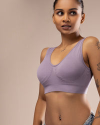 Seamless home-wear bra