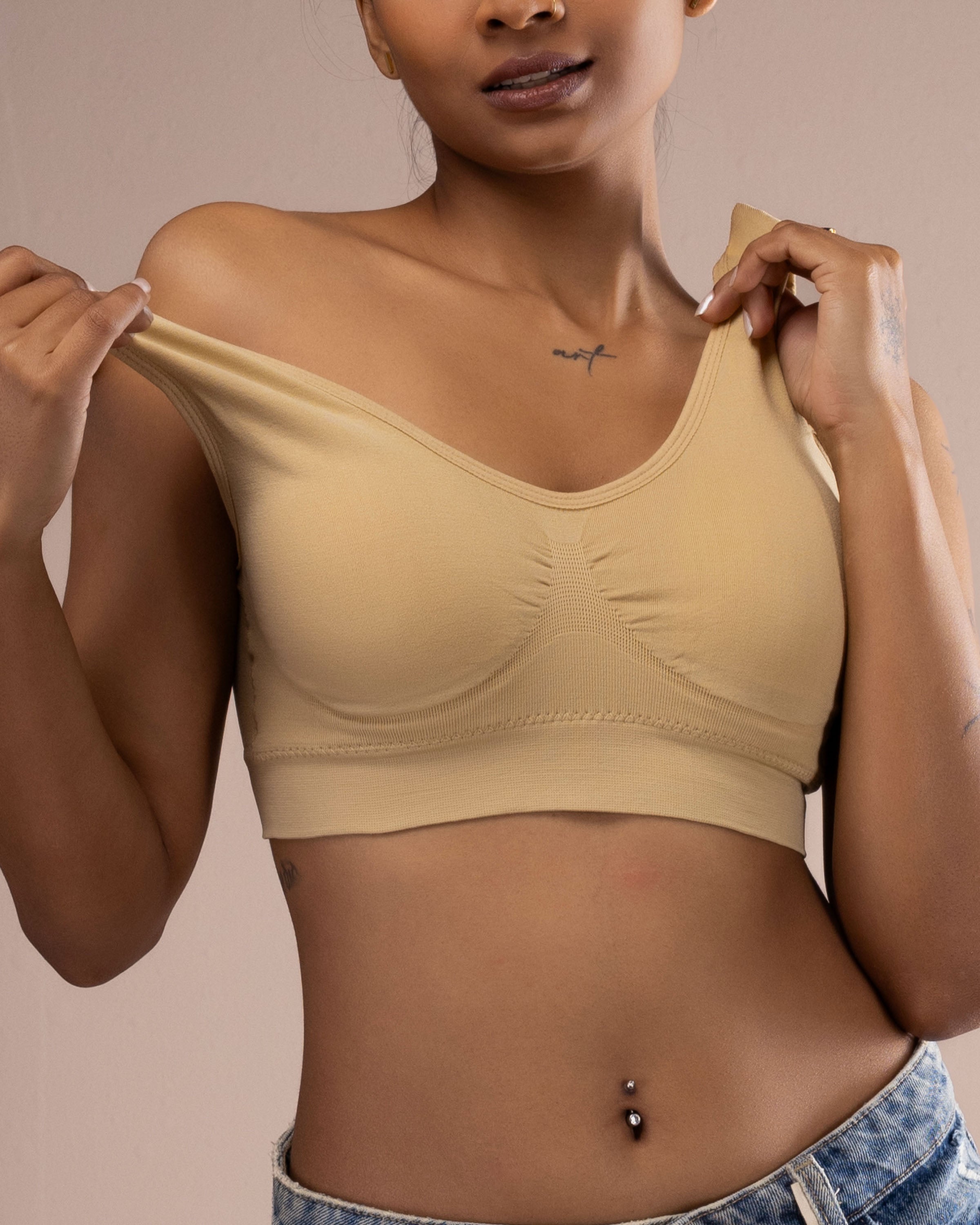 Seamless home-wear bra