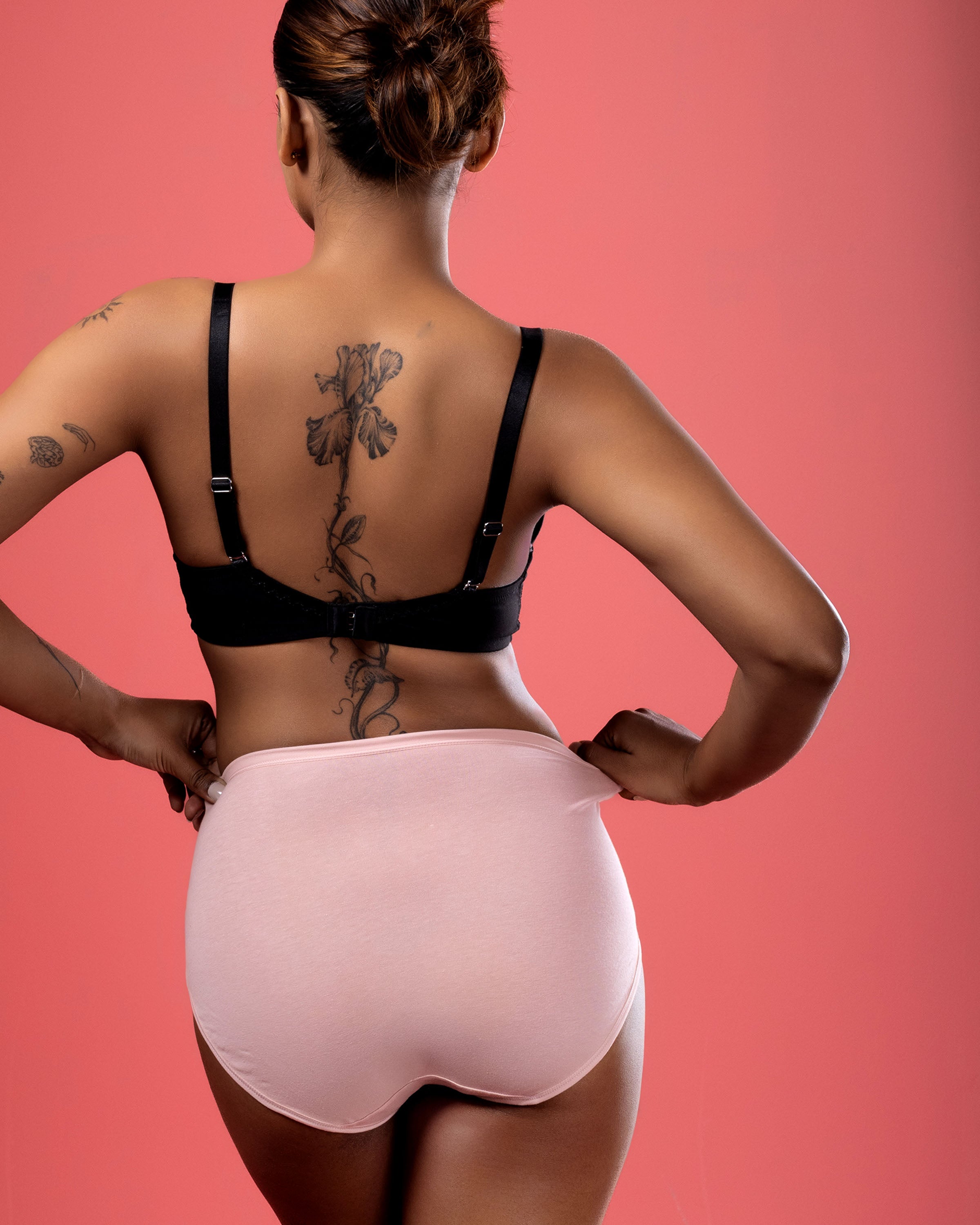 Cotton high-waisted brief