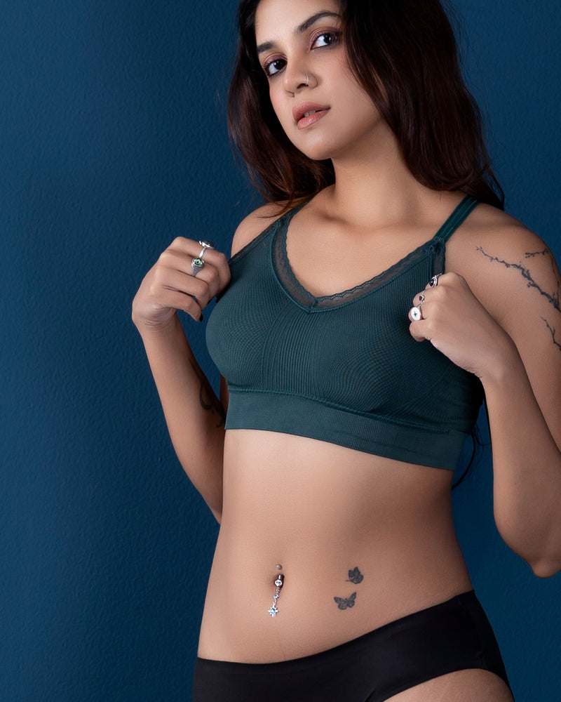 Lace-Trim Bralette