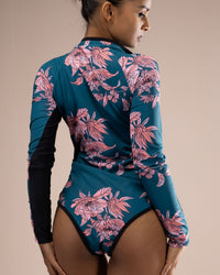 Long-sleeve one-piece swimwear