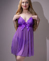 Sheer mesh and Lace Babydoll Dress