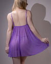 Sheer mesh and Lace Babydoll Dress
