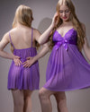 Sheer mesh and Lace Babydoll Dress