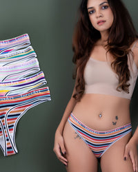 Colourful Stripes Thong
