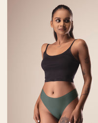 Lesser-cut microfiber thong