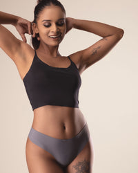 Lesser-cut microfiber thong
