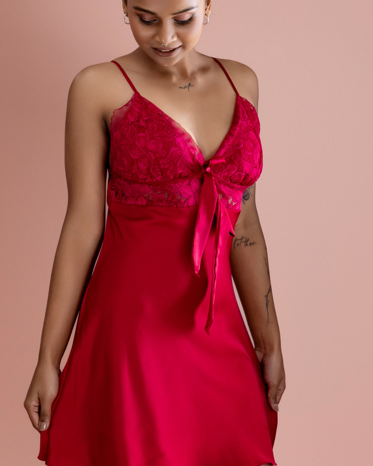 Luna Satin Lace Chemise