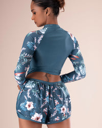 Tropical Long-Sleeve Swim Set