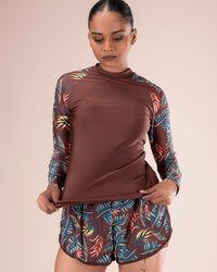 Tropical Long-Sleeve Swim Set