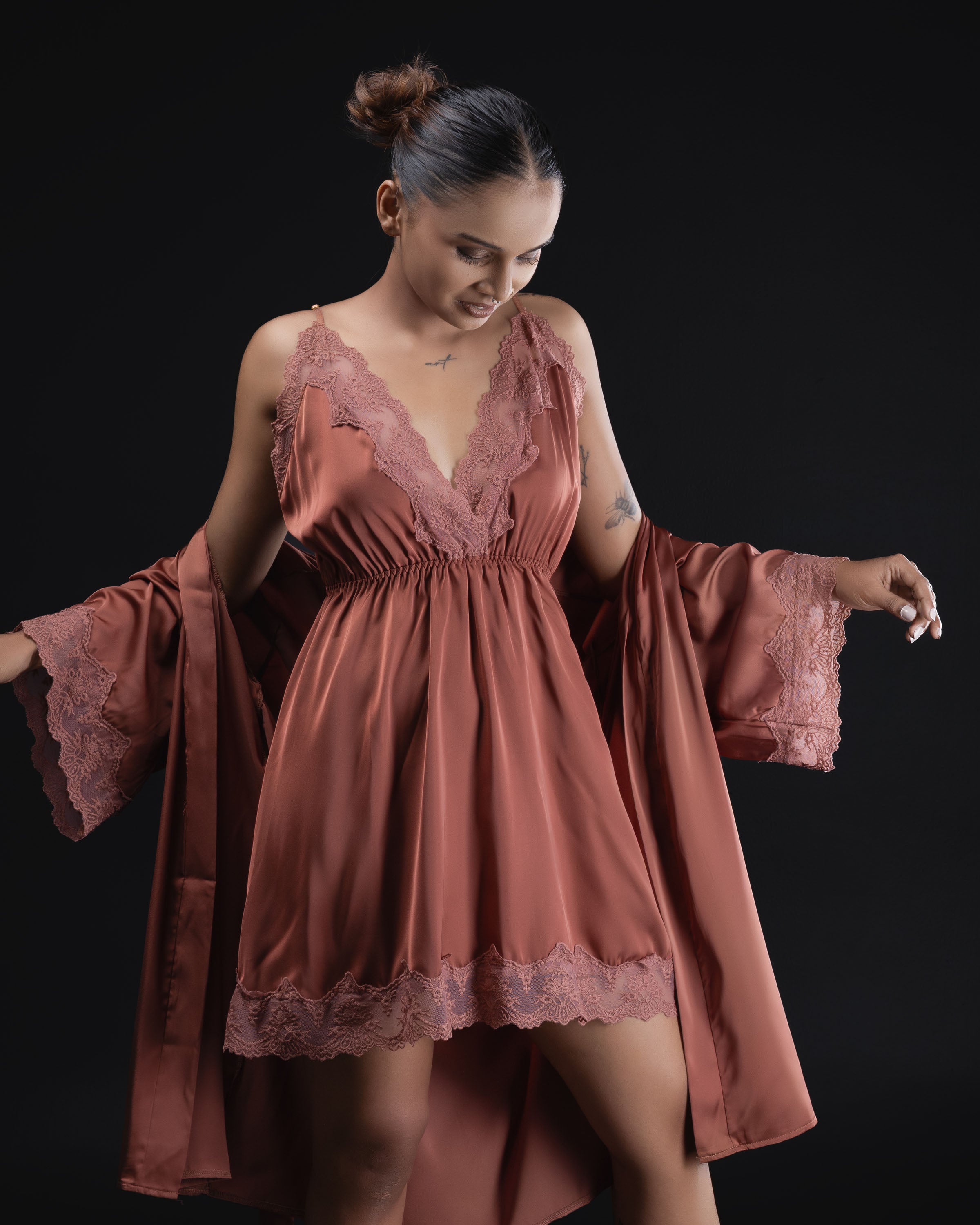 Night dress with matching  robe