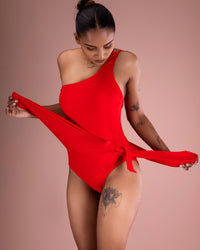 One-Shoulder Swim Dress