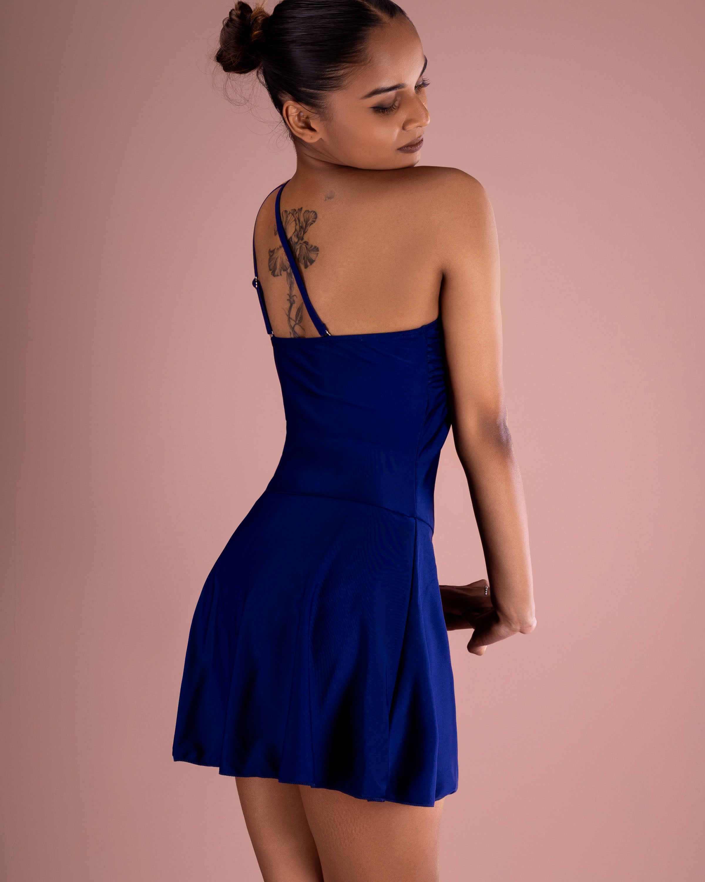 One-Shoulder Swim Dress