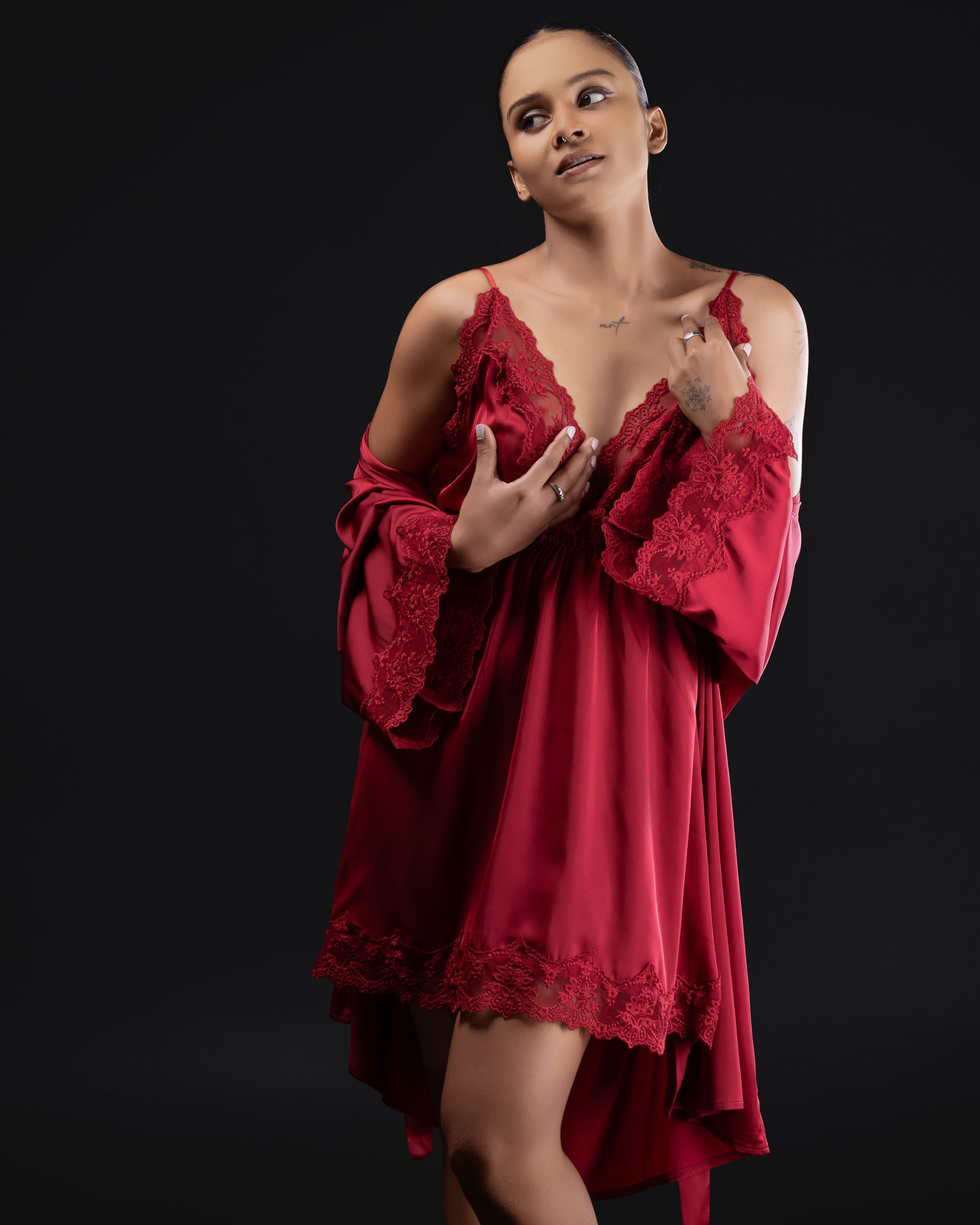 Night dress with matching  robe