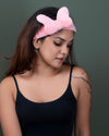 Plush Bow Facial Band