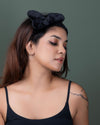 Plush Bow Facial Band