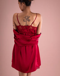 Satin Lace Nightdress & Robe Set