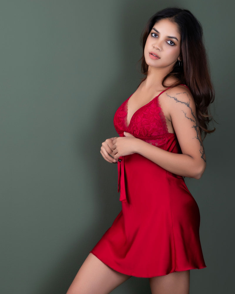 Luna Satin Lace Chemise