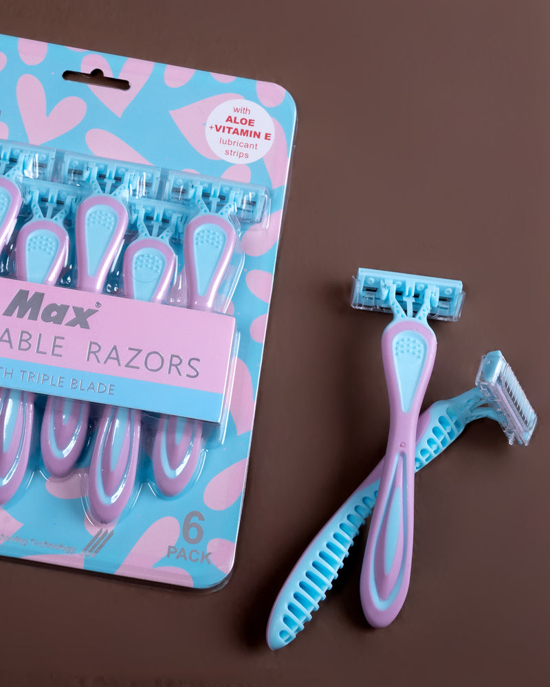 Max Disposable Razors – 6 Pack
