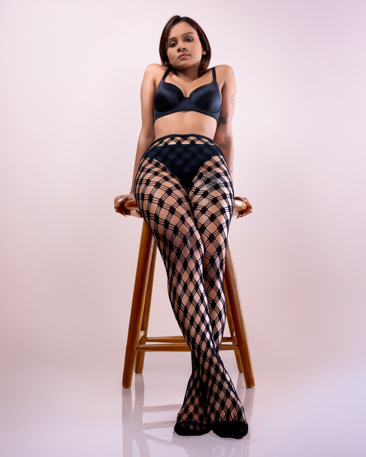 Midnight Mesh tights