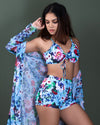 3-Piece Swimsuit Set with Mesh Robe