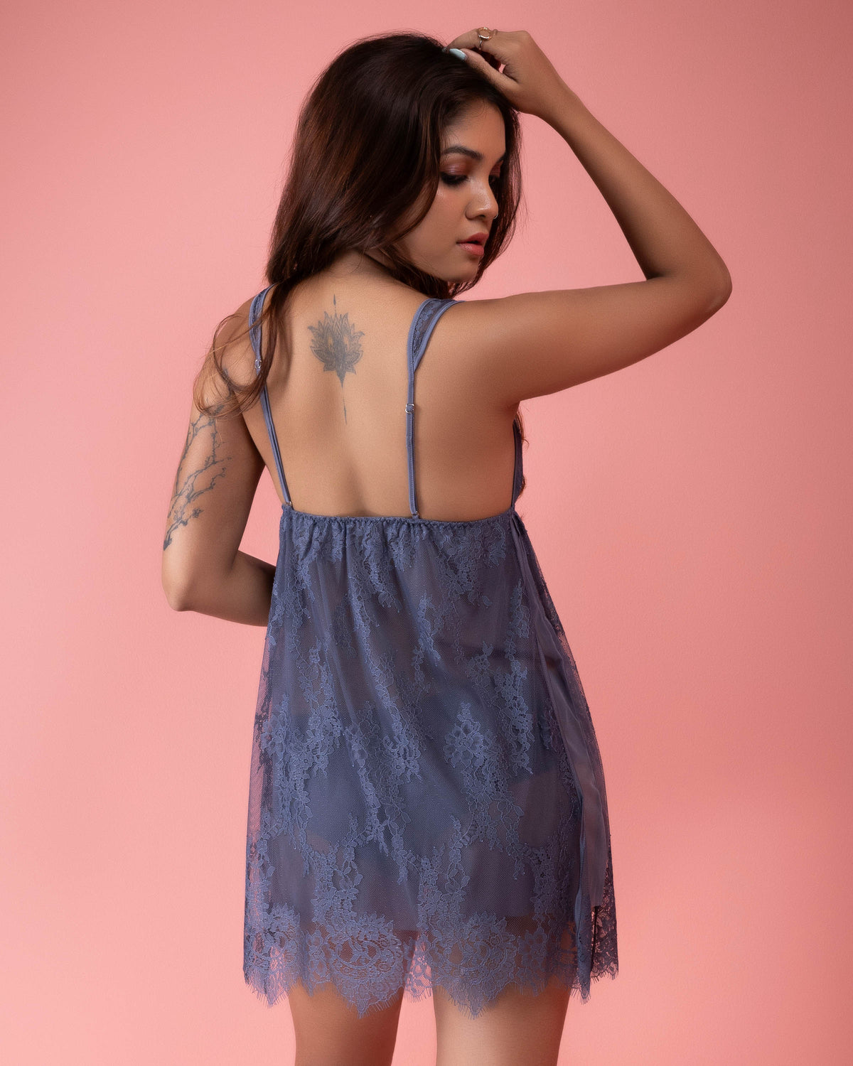 Lace See-Through Night Dress