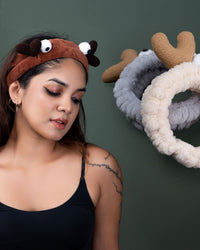 Soft Reindeer Facial Band