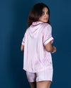 Satin Night Shirt & Shorts Set