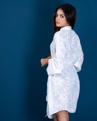 Sheer Elegance White Robe