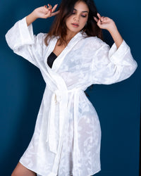 Sheer Elegance White Robe