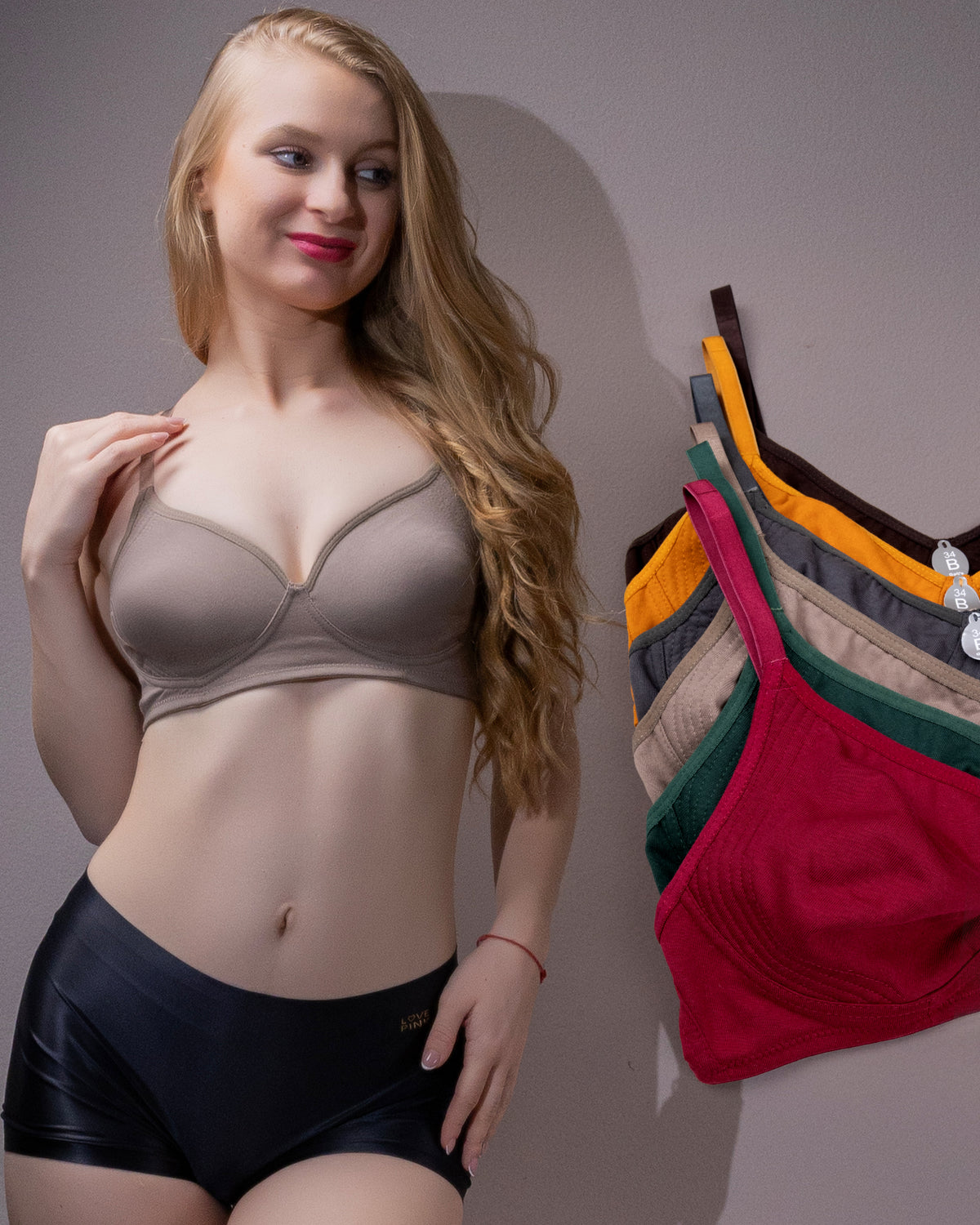 Non wired non padded cotton bra
